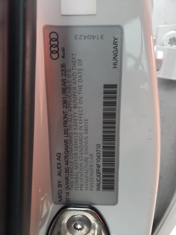 Photo 10 from auction – 2015 AUDI A3 PREMIUM with VIN WAUCJGFF4F1043710
