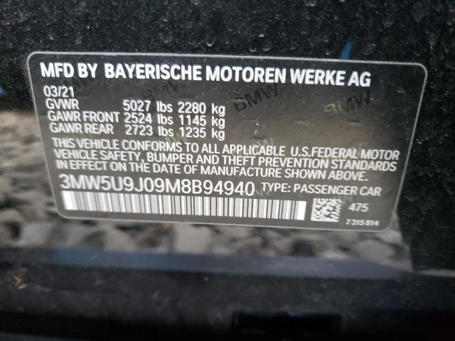 Photo 10 from auction – 2021 BMW M340XI with VIN 3MW5U9J09M8B94940