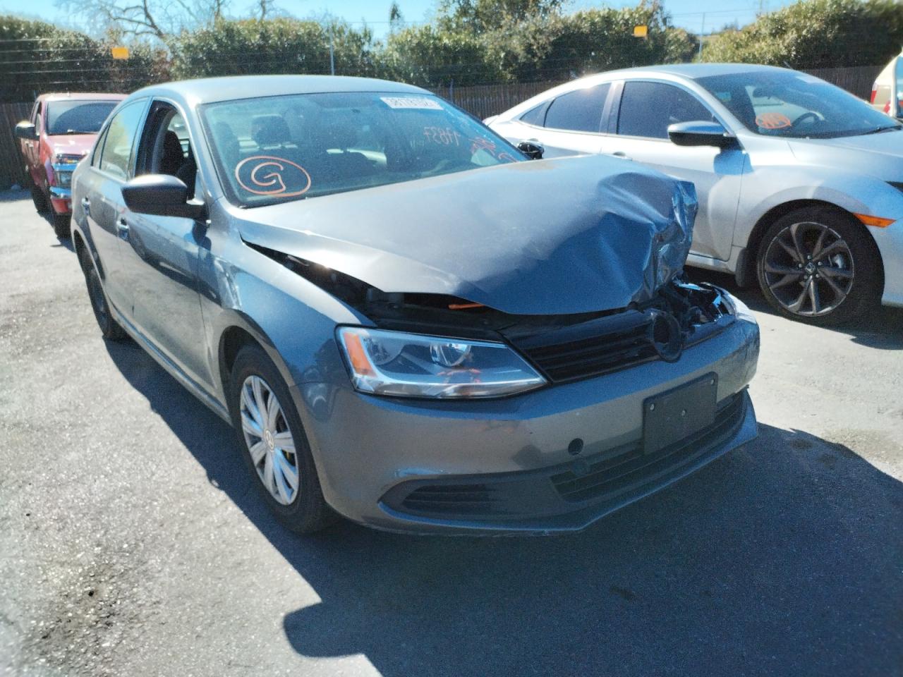 VOLKSWAGEN JETTA BASE 2012 with VIN 3VW1K7AJ2CM466767 - Photo from auction