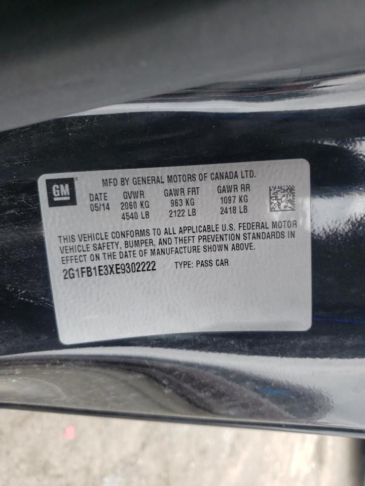 Photo 10 from auction – 2014 CHEVROLET CAMARO LT with VIN 2G1FB1E3XE9302222