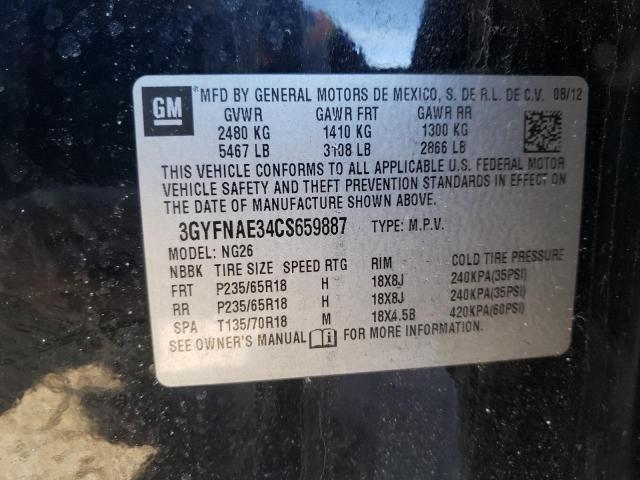 Photo 10 from auction – 2012 CADILLAC SRX LUXURY with VIN 3GYFNAE34CS659887