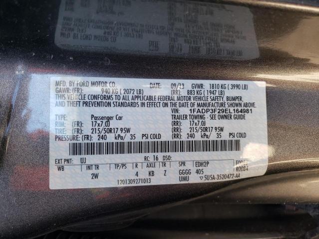 Photo 10 from auction – 2014 FORD FOCUS SE with VIN 1FADP3F29EL164981