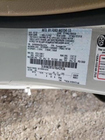 Photo 10 from auction – 2007 LINCOLN MKZ with VIN 3LNHM28T07R642936