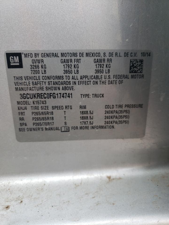 Photo 10 from auction – 2015 CHEVROLET SILVERADO with VIN 3GCUKREC0FG174741
