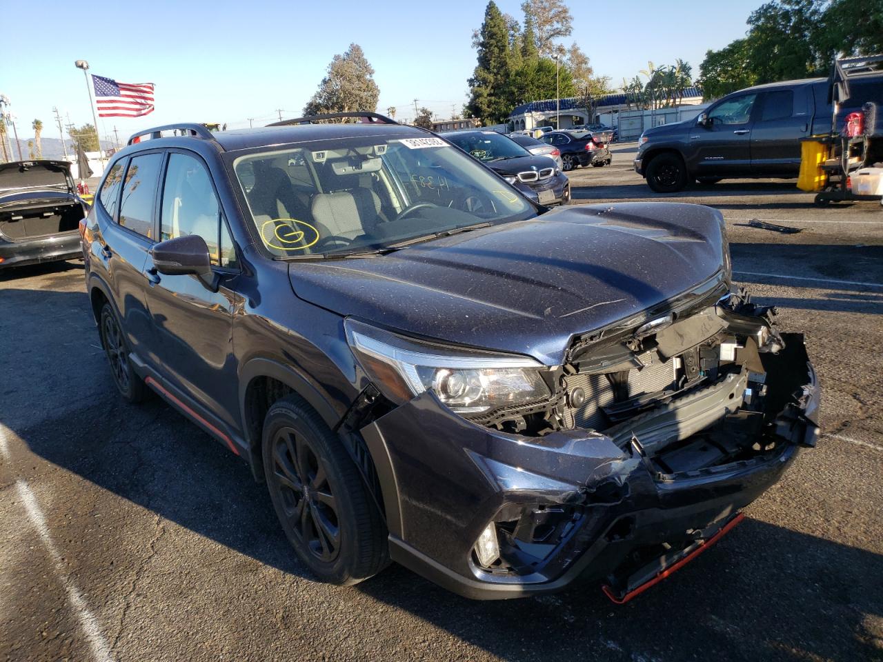 SUBARU FORESTER S 2019 with VIN JF2SKAKC9KH592875 - Photo from auction