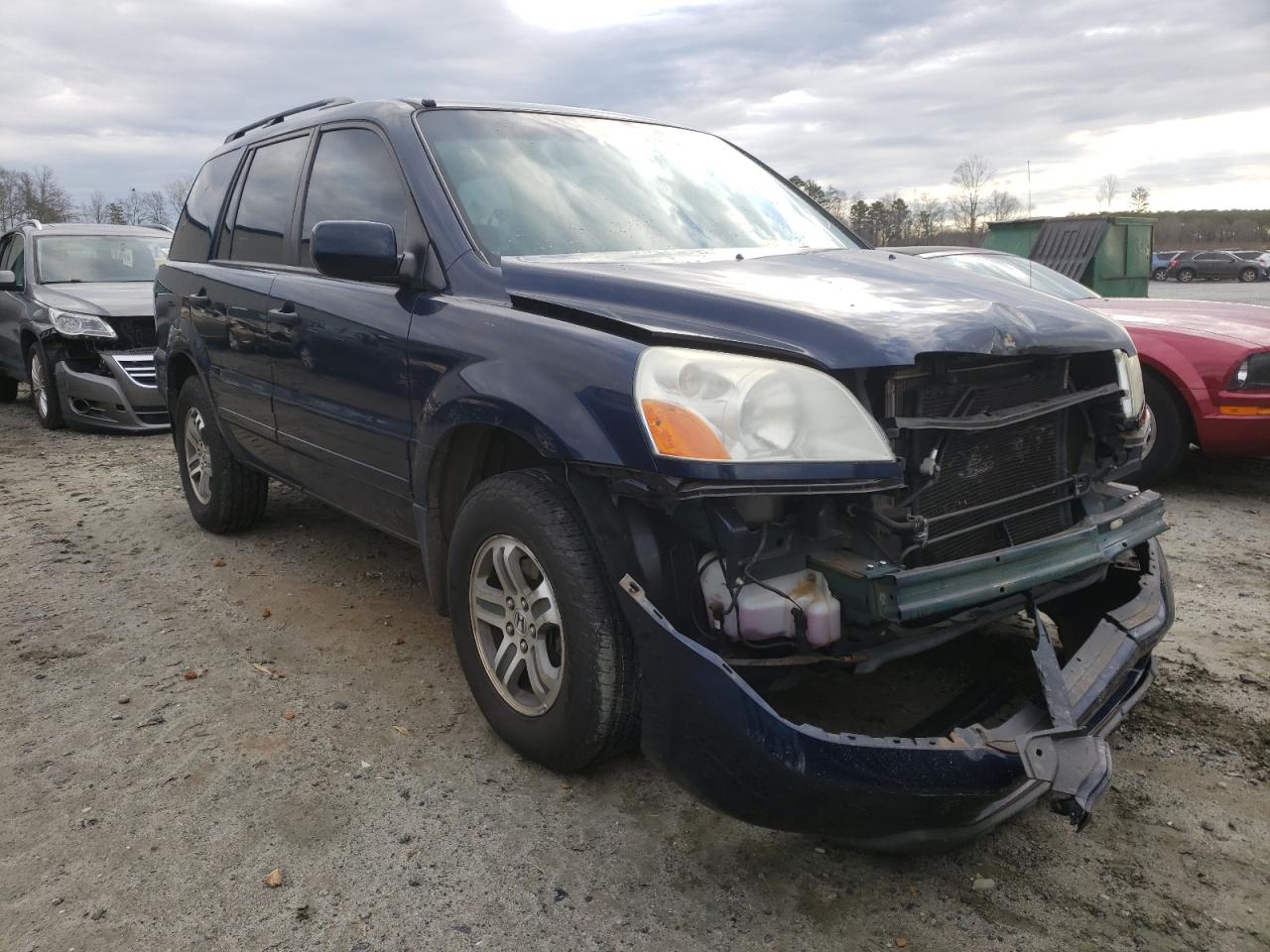 HONDA PILOT EXL 2004 with VIN 2HKYF18594H555030 - Photo from auction