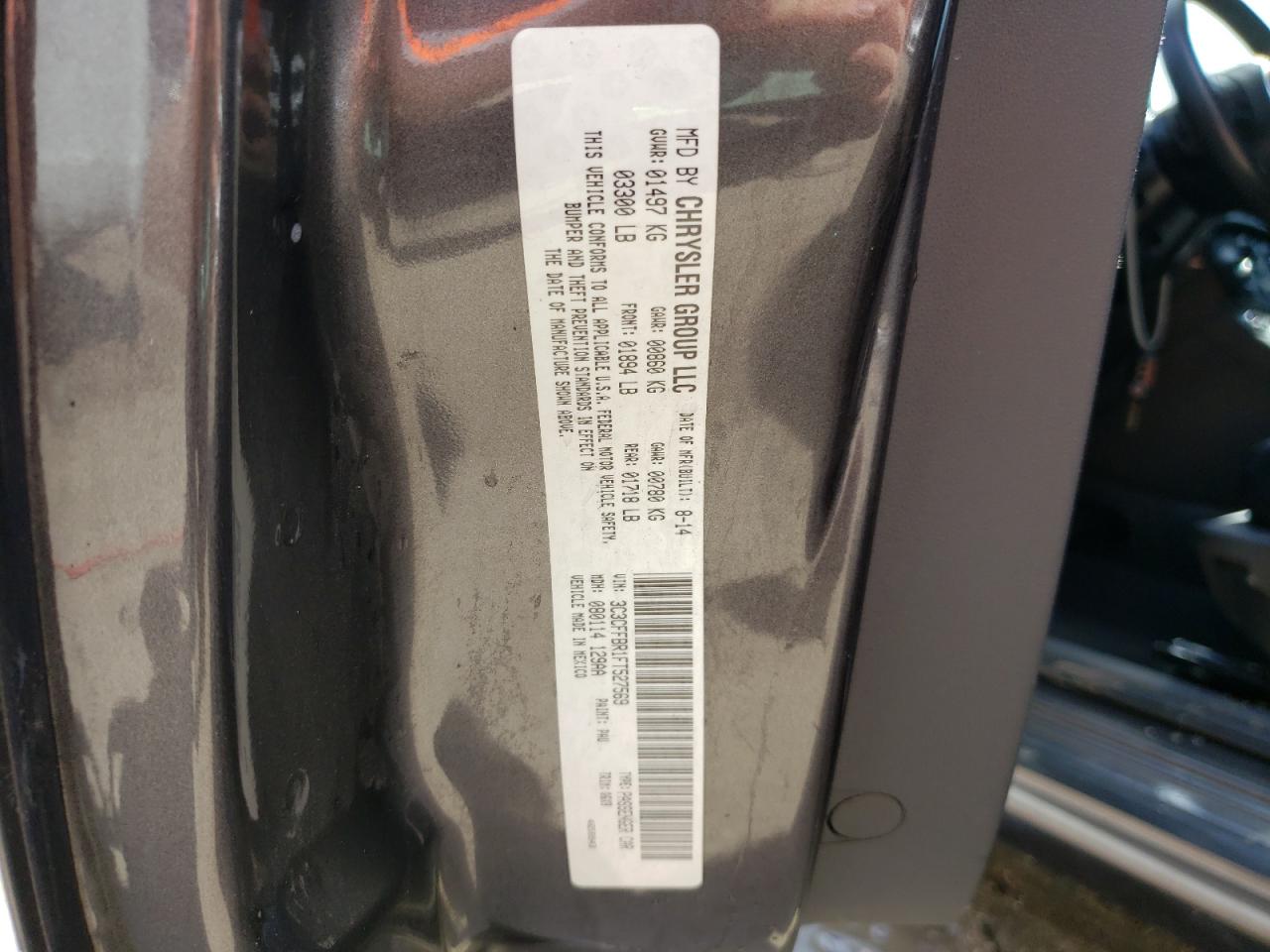 Photo 10 from auction – 2015 FIAT 500 SPORT with VIN 3C3CFFBR1FT527569