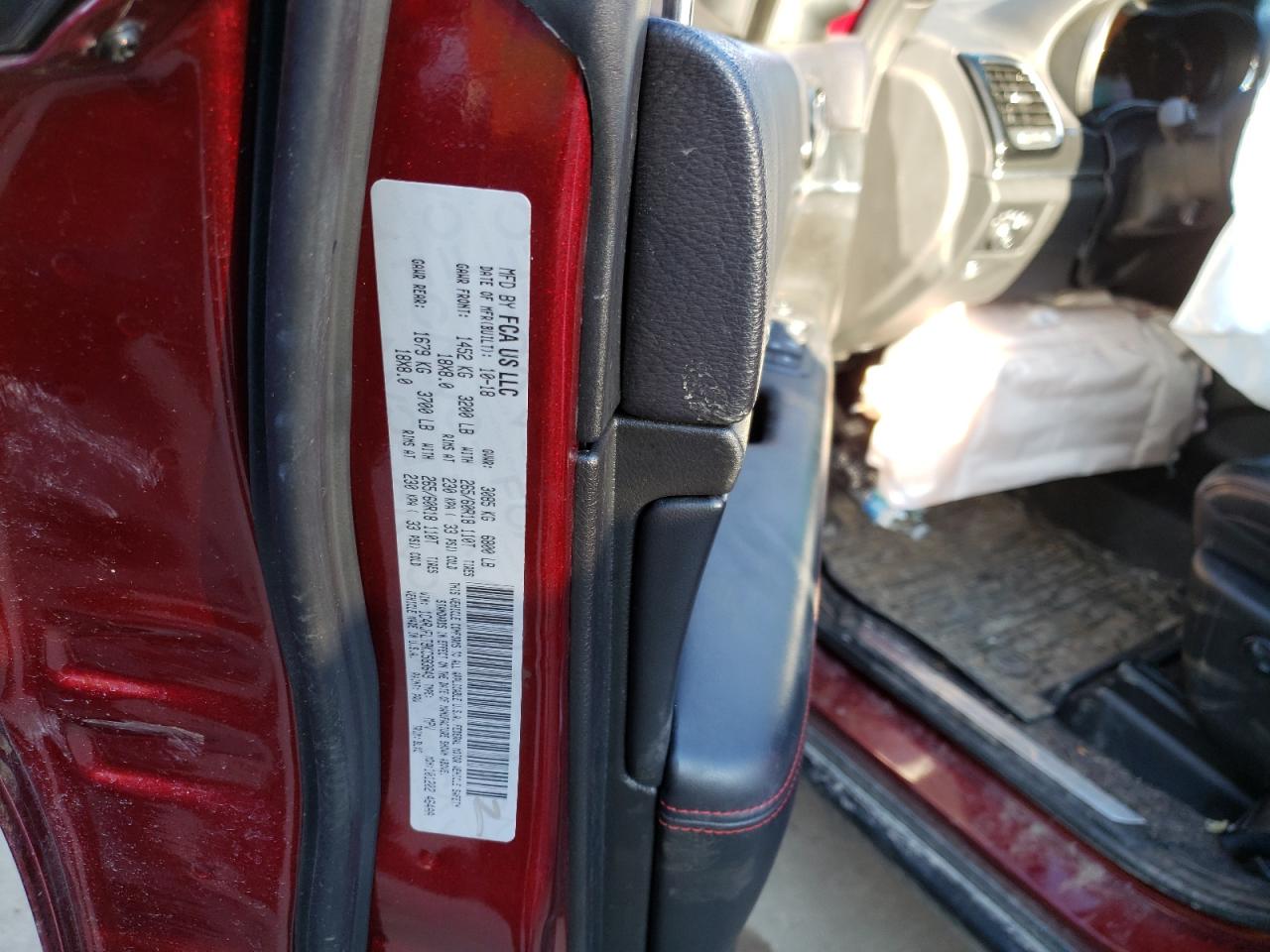 Photo 10 from auction – 2019 JEEP GRAND CHER with VIN 1C4RJFLT9KC583649