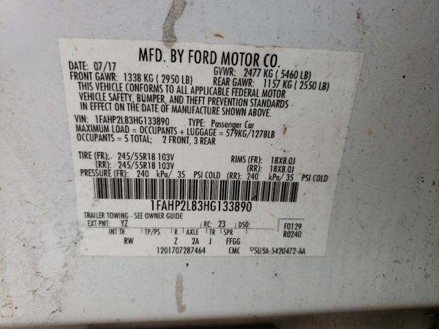 Photo 10 from auction – 2017 FORD TAURUS POL with VIN 1FAHP2L83HG133890