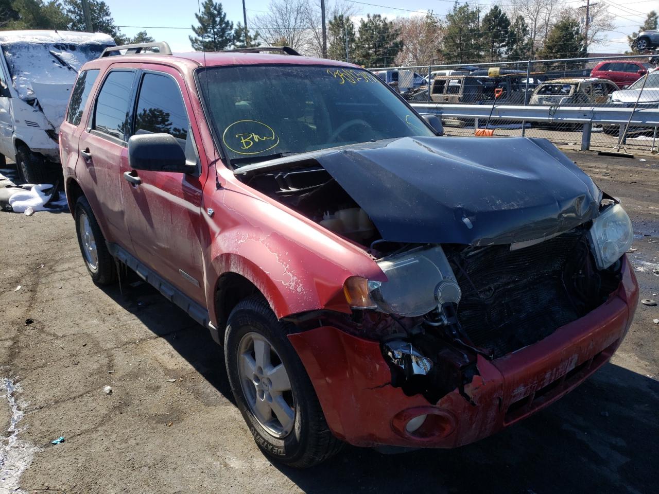 FORD ESCAPE XLT 2008 with VIN 1FMCU93108KA64612 - Photo from auction