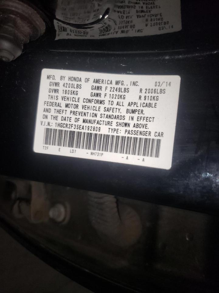 Photo 10 from auction – 2014 HONDA ACCORD LX with VIN 1HGCR2F35EA192809