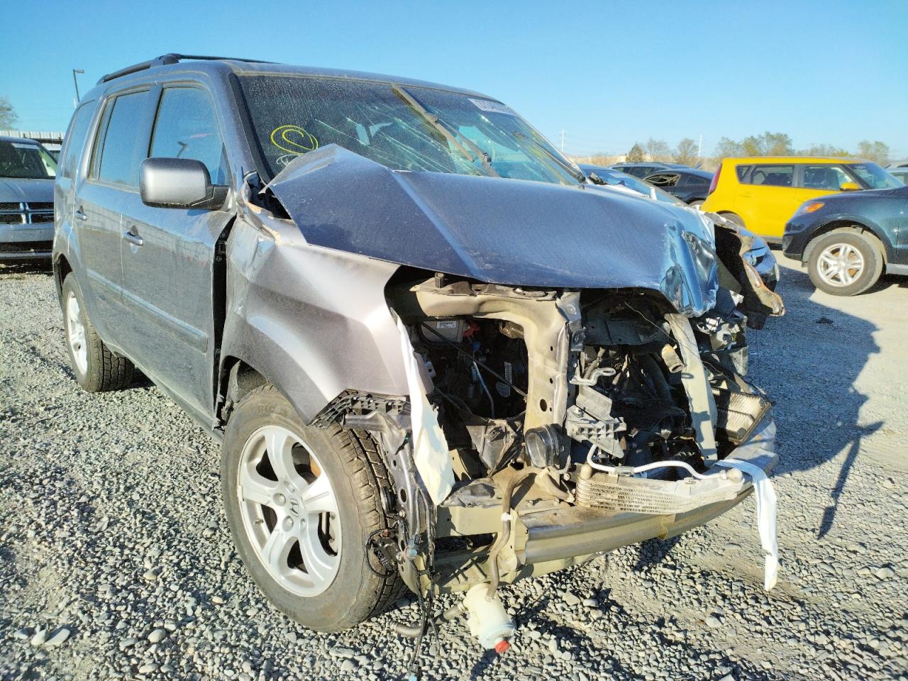HONDA PILOT EX 2014 with VIN 5FNYF4H48EB004371 - Photo from auction