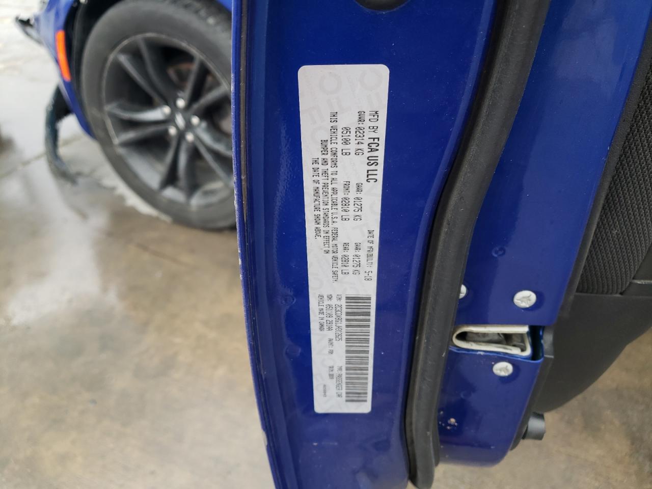 Photo 10 from auction – 2018 DODGE CHARGER SX with VIN 2C3CDXBG1JH312625