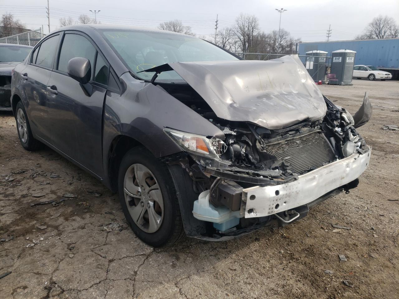 HONDA CIVIC LX 2013 with VIN 19XFB2F55DE060467 - Photo from auction