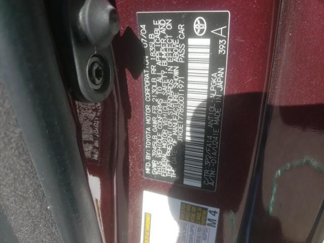 Photo 10 from auction – 2005 TOYOTA SCION TC with VIN JTKDE177850011971