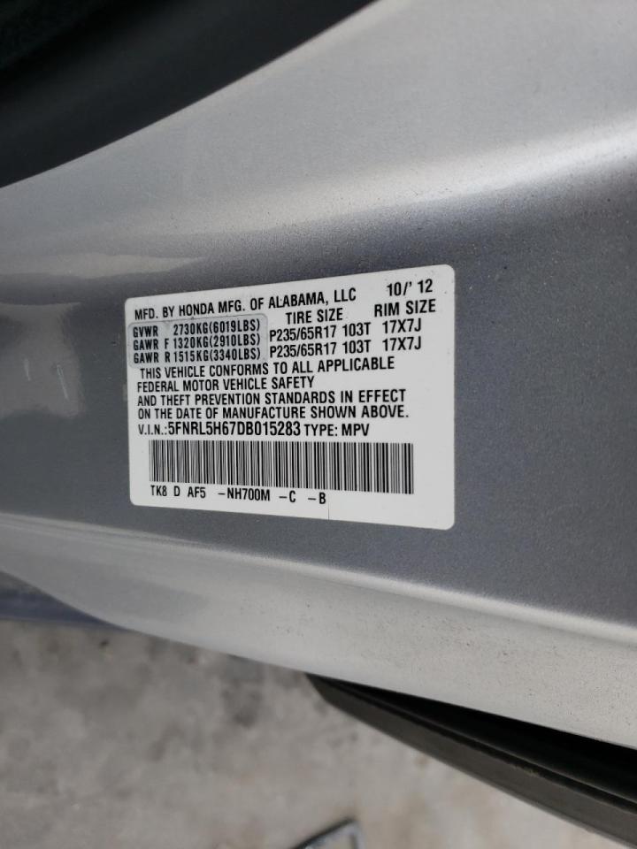 Photo 10 from auction – 2013 HONDA ODYSSEY EX with VIN 5FNRL5H67DB015283