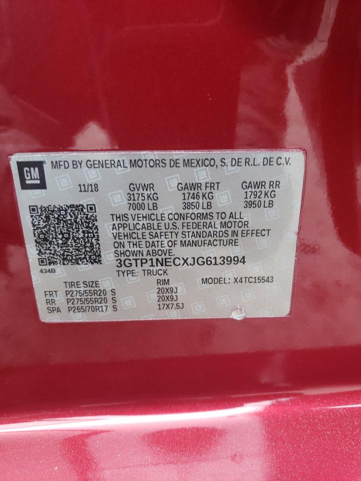 Photo 10 from auction – 2018 GMC SIERRA C15 with VIN 3GTP1NECXJG613994