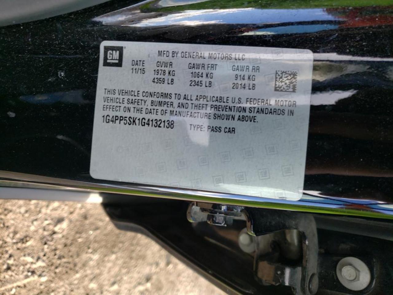 Photo 10 from auction – 2016 BUICK VERANO with VIN 1G4PP5SK1G4132138