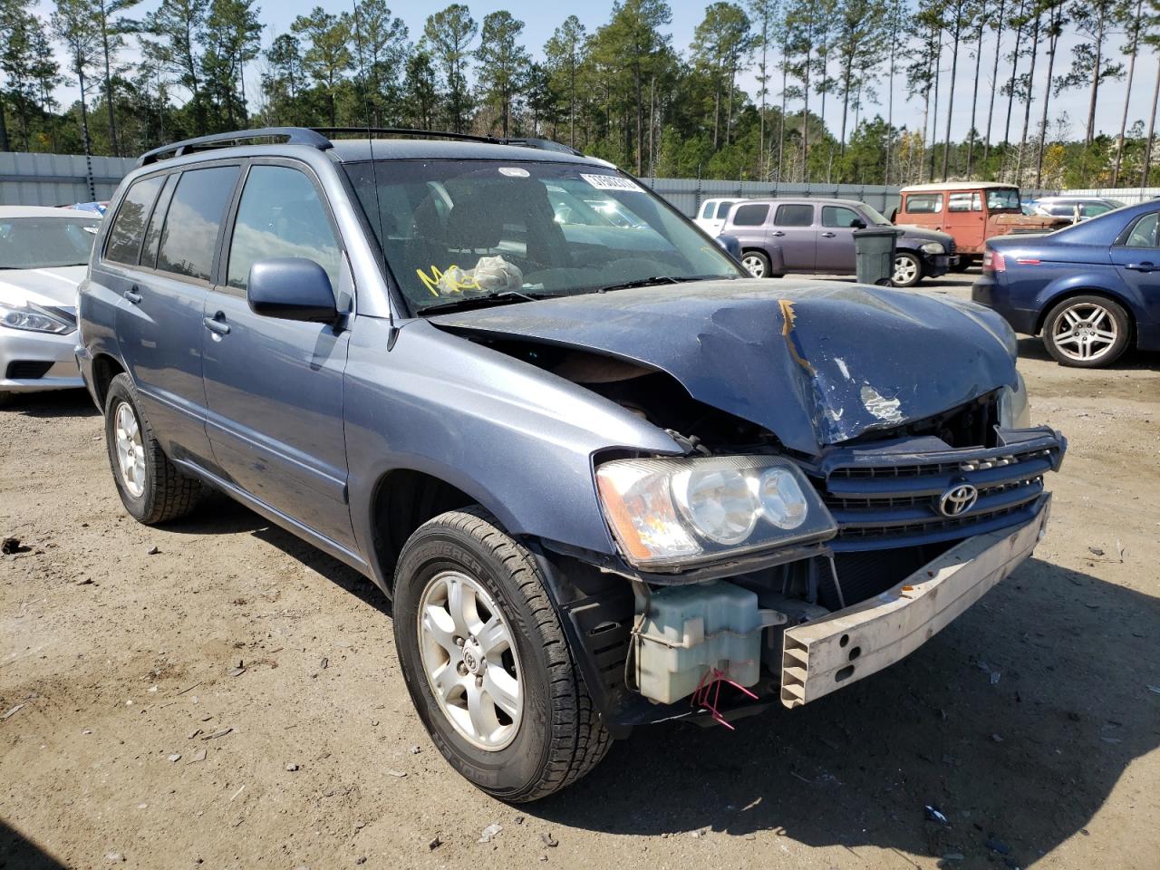 TOYOTA HIGHLANDER 2002 with VIN JTEGF21AX20071656 - Photo from auction