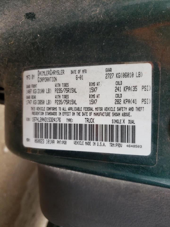 Photo 10 from auction – 2001 DODGE DAKOTA QUA with VIN 1B7HL2AN31S324176