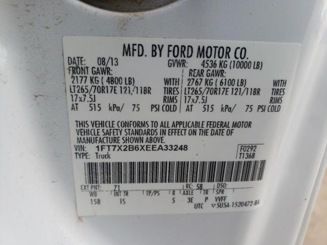 Photo 10 from auction – 2014 FORD F250 SUPER with VIN 1FT7X2B6XEEA33248