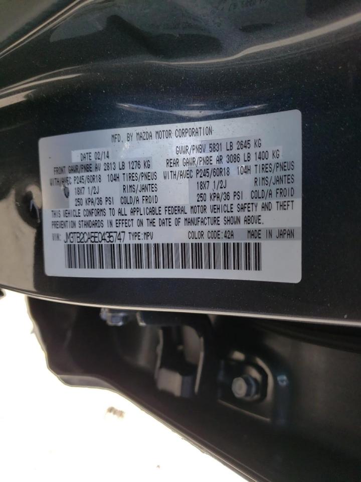 Photo 10 from auction – 2014 MAZDA CX-9 TOURI with VIN JM3TB2CA5E0435747