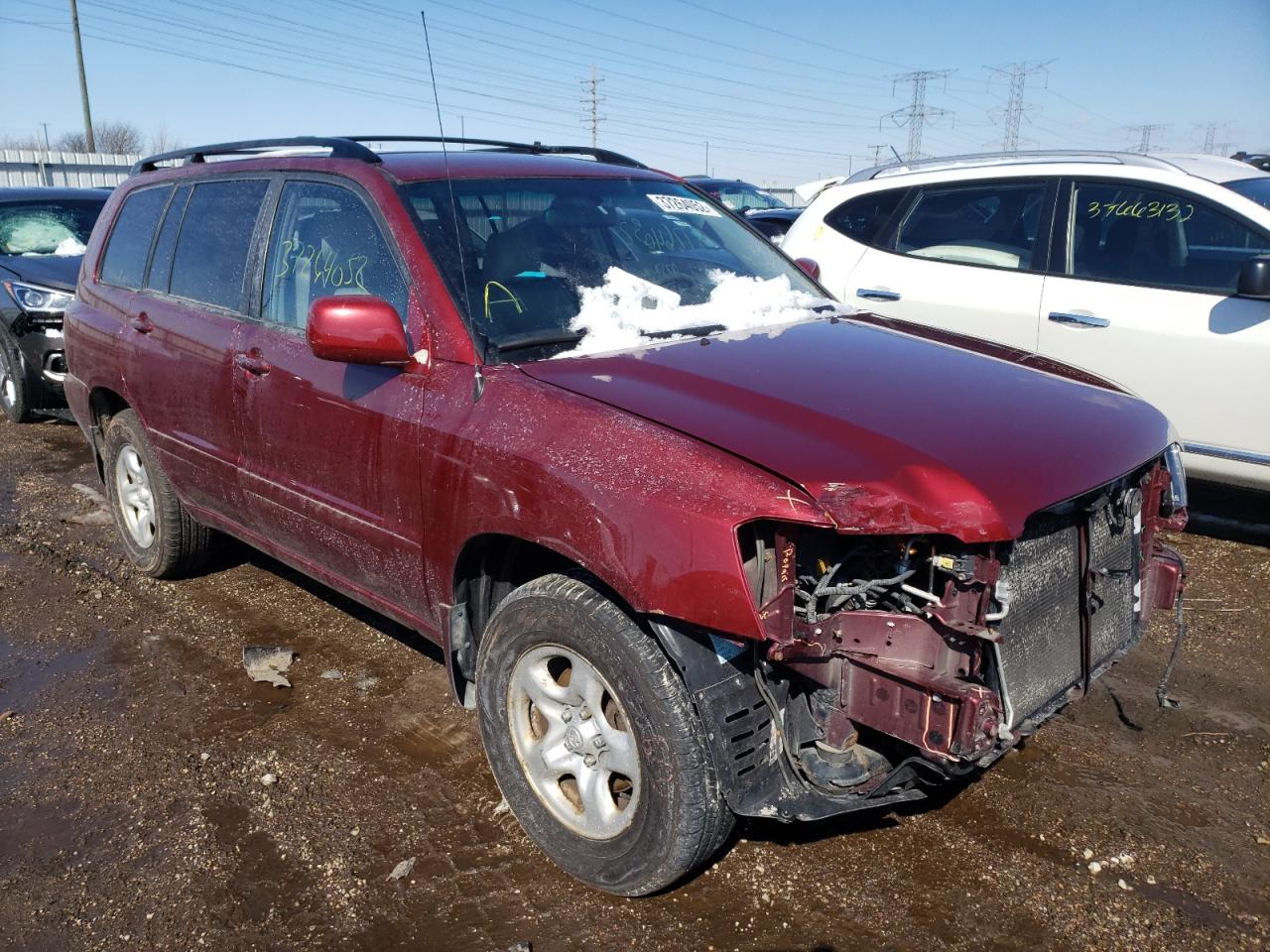 TOYOTA HIGHLANDER 2006 with VIN JTEGD21AX60140485 - Photo from auction