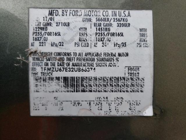Photo 10 from auction – 2002 FORD EXPLORER S with VIN 1FMZU67E32UB66374
