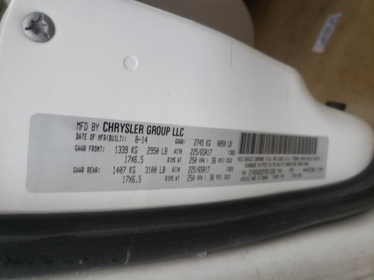 Photo 10 from auction – 2015 DODGE GRAND CARA with VIN 2C4RDGBG2FR511268