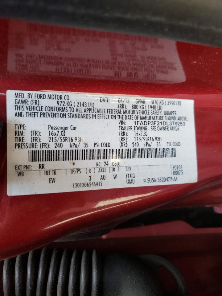 Photo 10 from auction – 2013 FORD FOCUS SE with VIN 1FADP3F21DL379253
