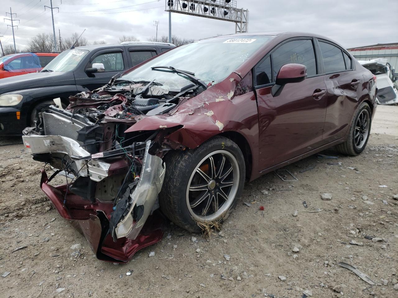 Photo 2 from auction – 2012 HONDA CIVIC LX with VIN 19XFB2F56CE315304