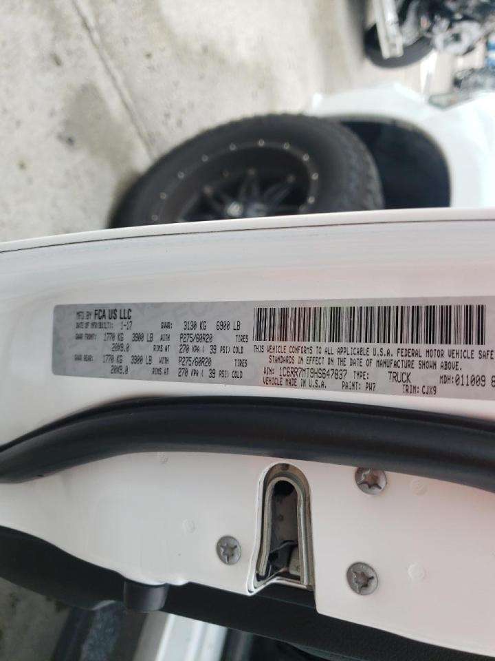 Photo 10 from auction – 2017 RAM 1500 SPORT with VIN 1C6RR7MT9HS647837
