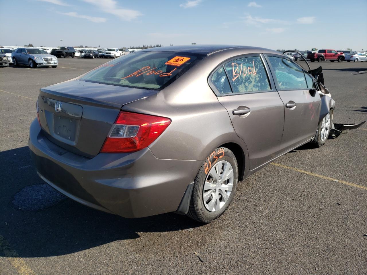 Photo 4 from auction – 2012 HONDA CIVIC LX with VIN 19XFB2F51CE316487