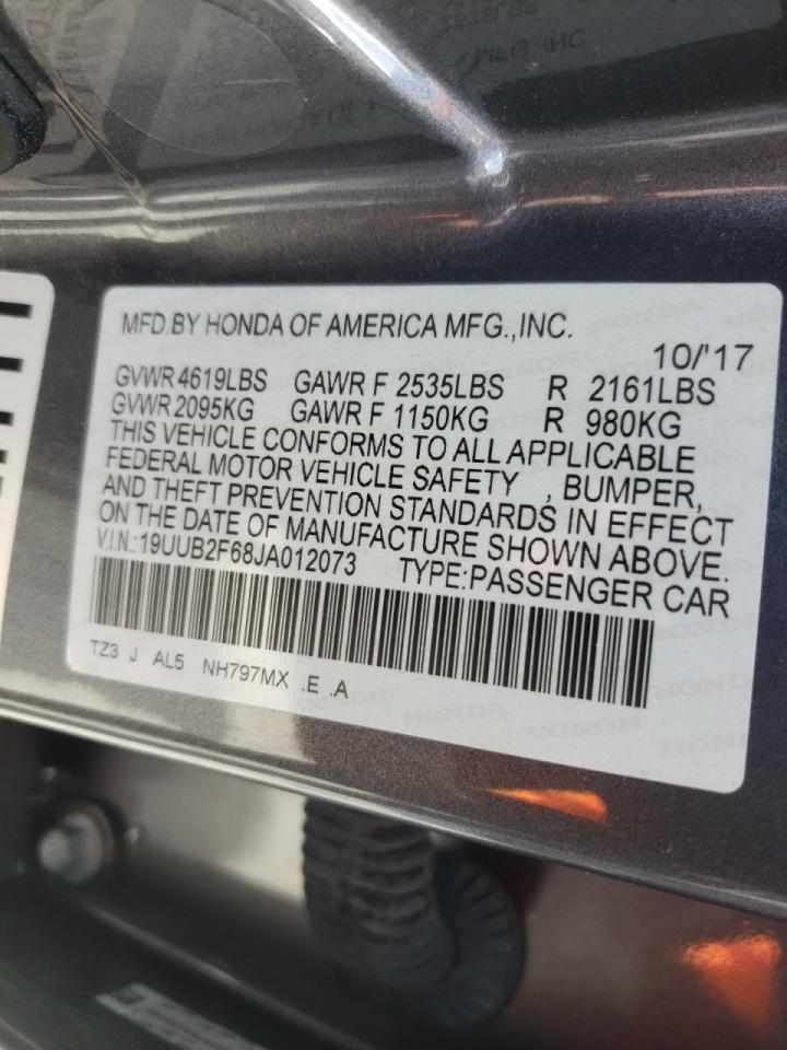 Photo 10 from auction – 2018 ACURA TLX TECH+A with VIN 19UUB2F68JA012073