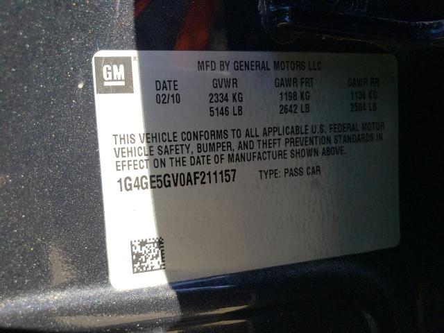 Photo 10 from auction – 2010 BUICK LACROSSE C with VIN 1G4GE5GV0AF211157