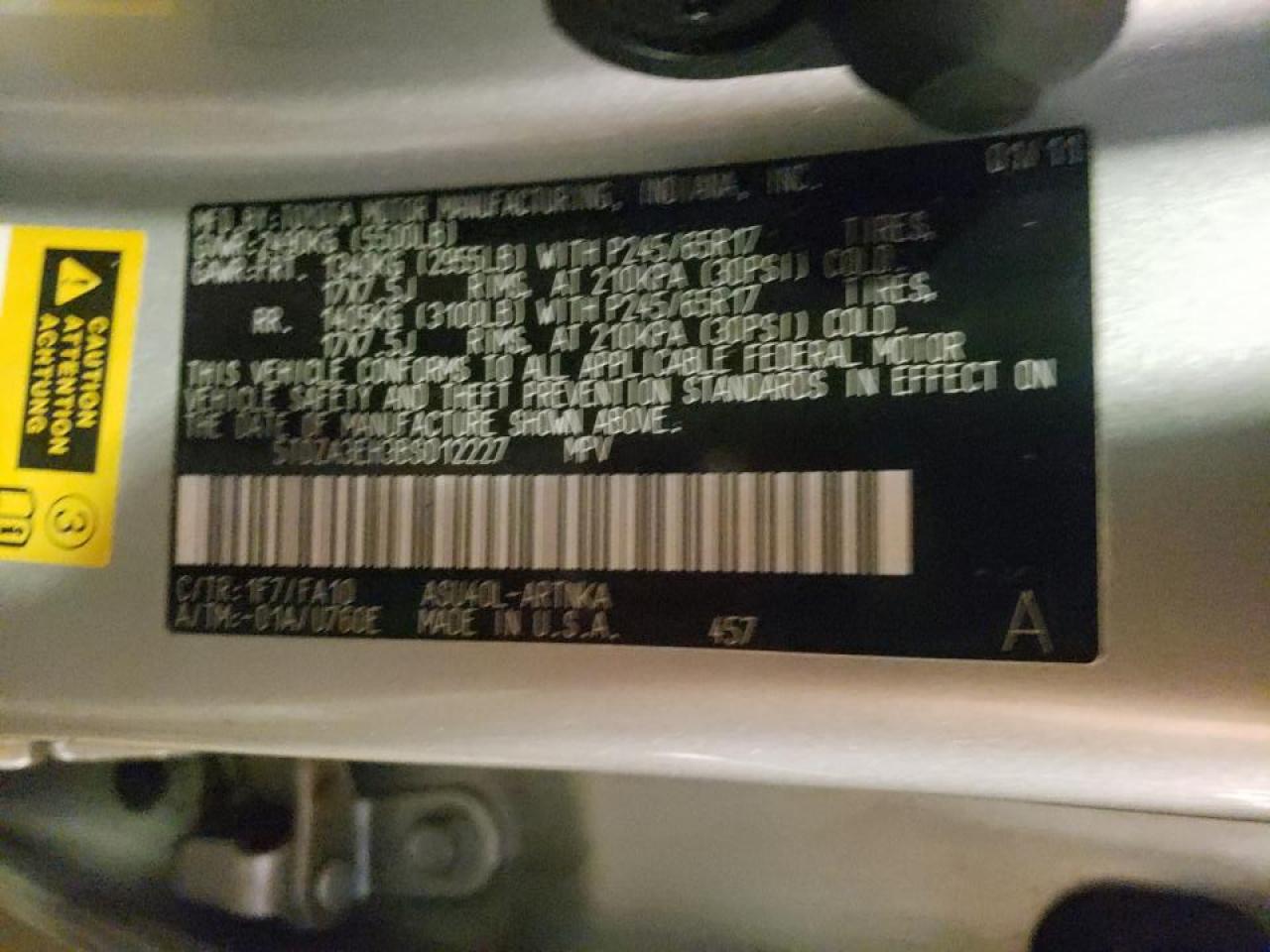 Photo 10 from auction – 2011 TOYOTA HIGHLANDER with VIN 5TDZA3EH3BS012227