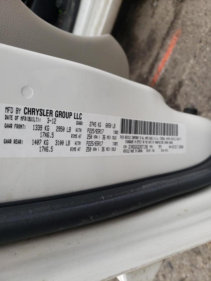 Photo 10 from auction – 2012 DODGE GRAND CARA with VIN 2C4RDGDG3CR271298