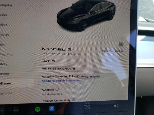 Photo 8 from auction – 2020 TESLA MODEL 3 with VIN 5YJ3E1EA3LF804711