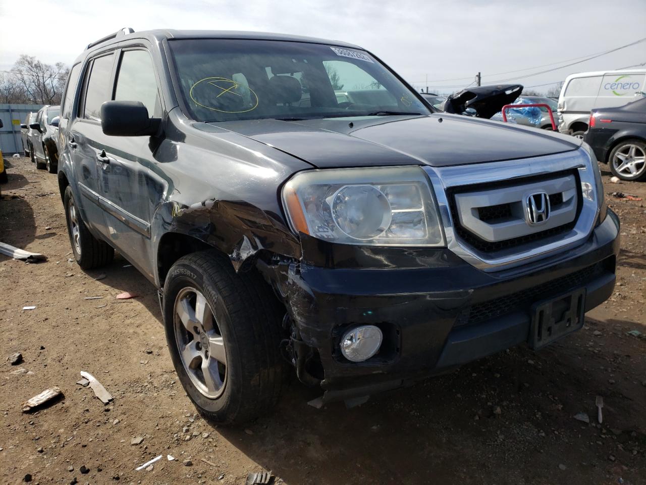 HONDA PILOT EX 2010 with VIN 5FNYF4H43AB009651 - Photo from auction