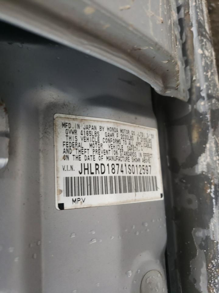 Photo 10 from auction – 2001 HONDA CR-V SE with VIN JHLRD18741S012597