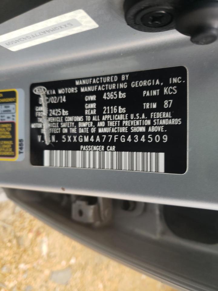 Photo 10 from auction – 2015 KIA OPTIMA LX with VIN 5XXGM4A77FG434509
