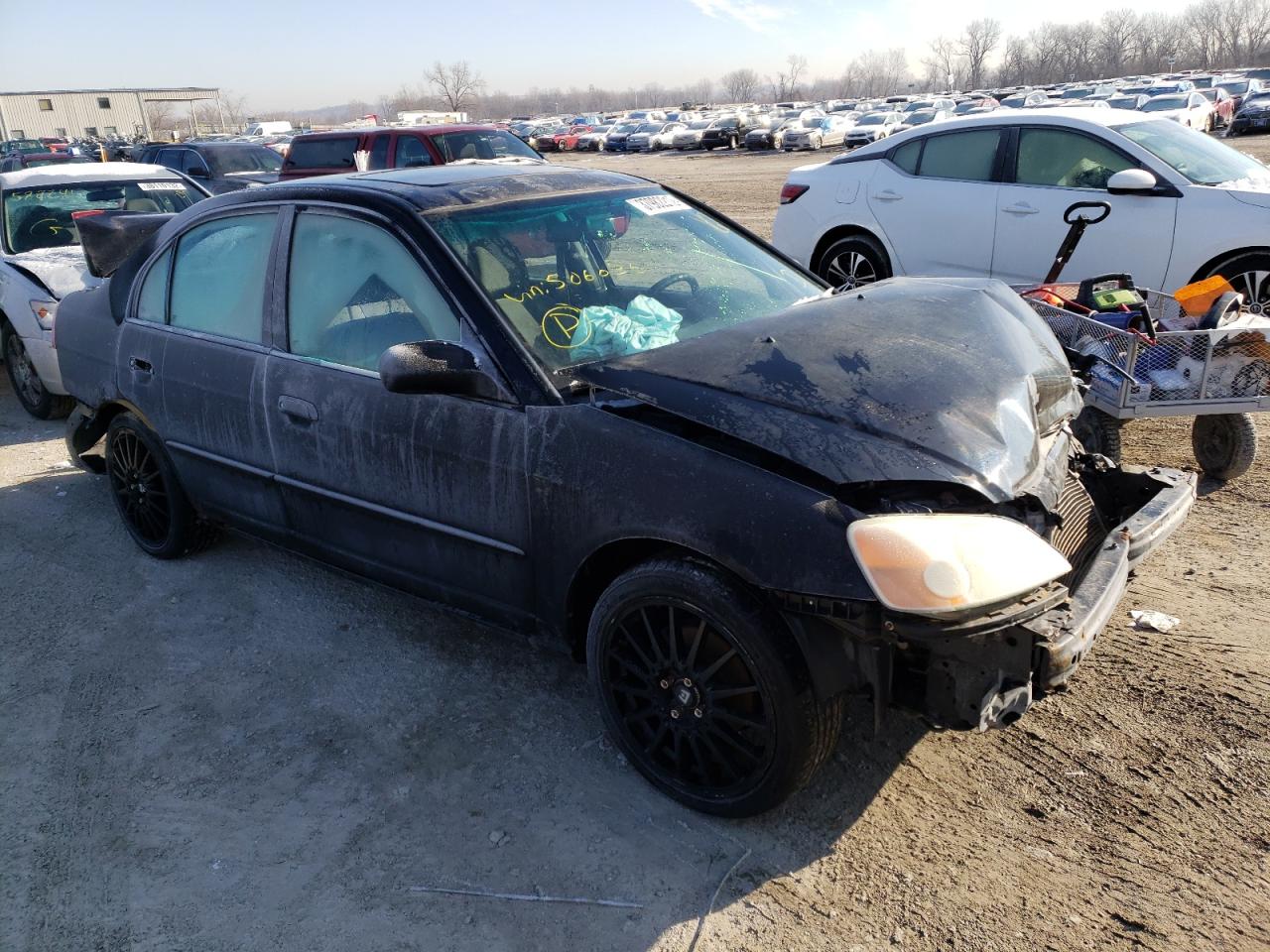 HONDA CIVIC EX 2002 with VIN 2HGES26772H506036 - Photo from auction