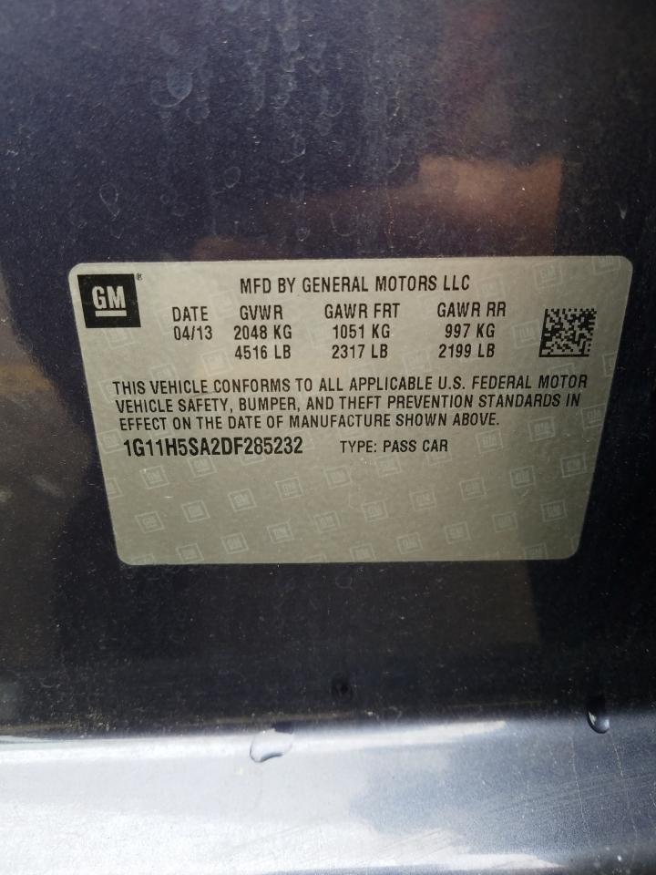 Photo 10 from auction – 2013 CHEVROLET MALIBU LTZ with VIN 1G11H5SA2DF285232