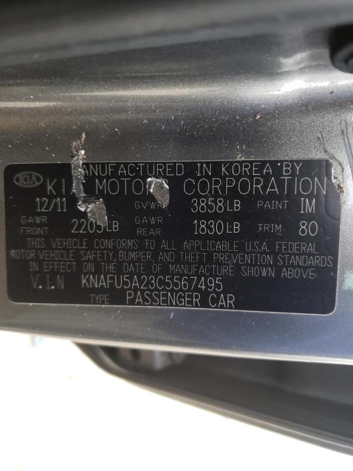 Photo 10 from auction – 2012 KIA FORTE EX with VIN KNAFU5A23C5567495