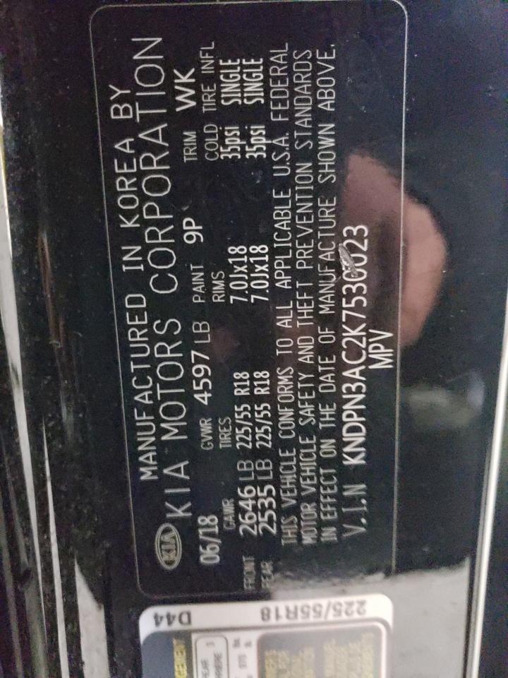 Photo 10 from auction – 2019 KIA SPORTAGE E with VIN KNDPN3AC2K7530023