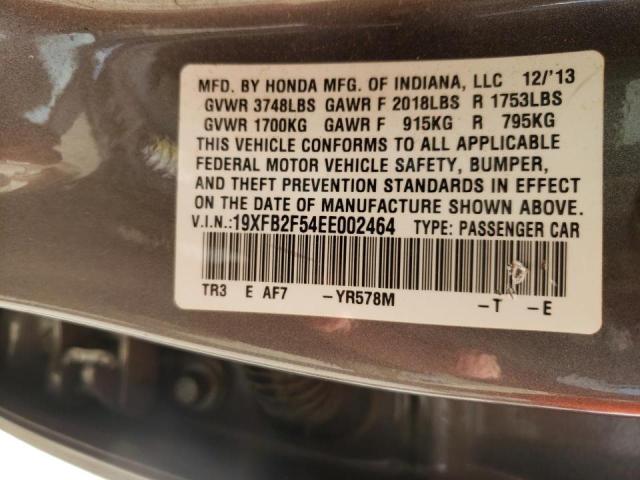 Photo 10 from auction – 2014 HONDA CIVIC LX with VIN 19XFB2F54EE002464