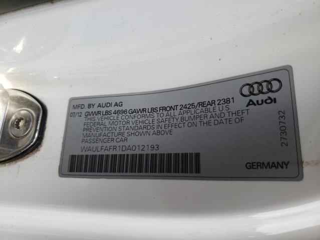 Photo 10 from auction – 2013 AUDI A5 PREMIUM with VIN WAULFAFR1DA012193