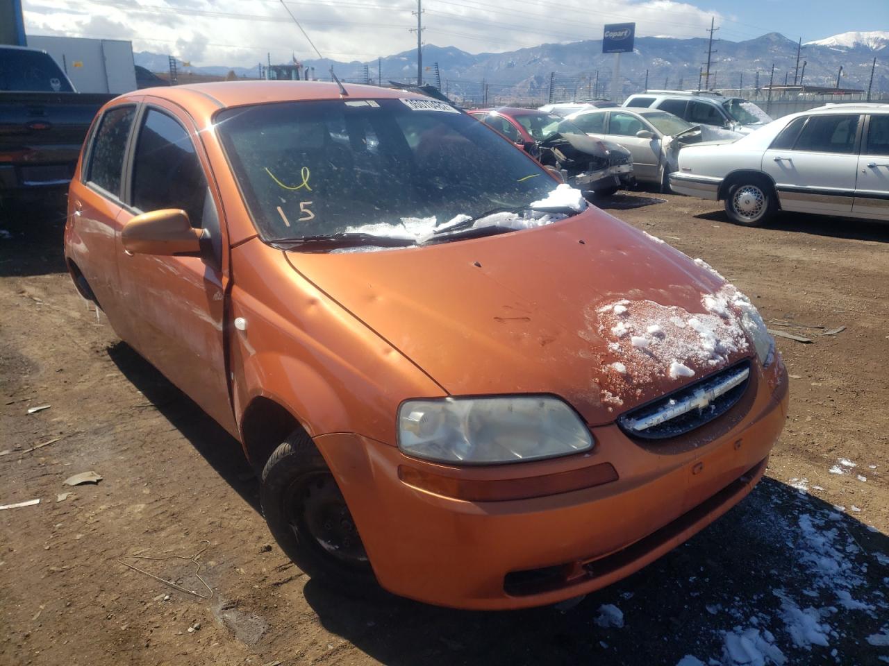 CHEVROLET AVEO BASE 2008 with VIN KL1TD66648B097680 - Photo from auction