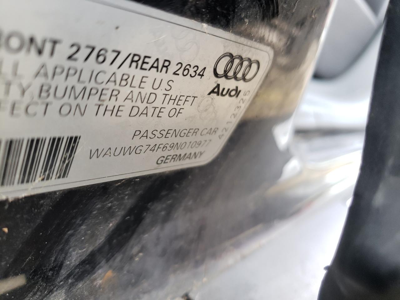 Photo 10 from auction – 2009 AUDI A6 PRESTIG with VIN WAUWG74F69N010977