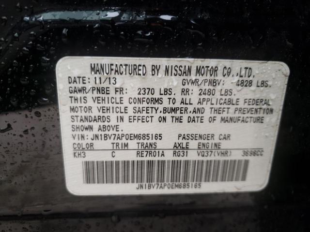 INFINITI Q50 BASE 2014 with VIN JN1BV7AP0EM685165 - Photo from auction
